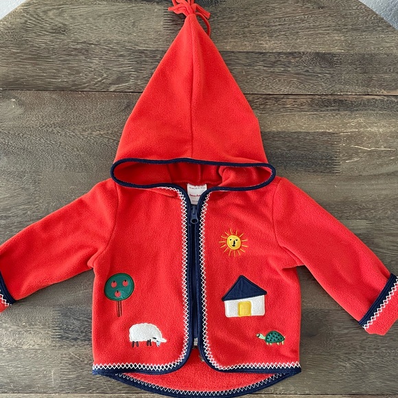 Hanna Andersson Other - Hanna Andersson Gnome Hat Jacket with embroidery on front and back, 75cm
